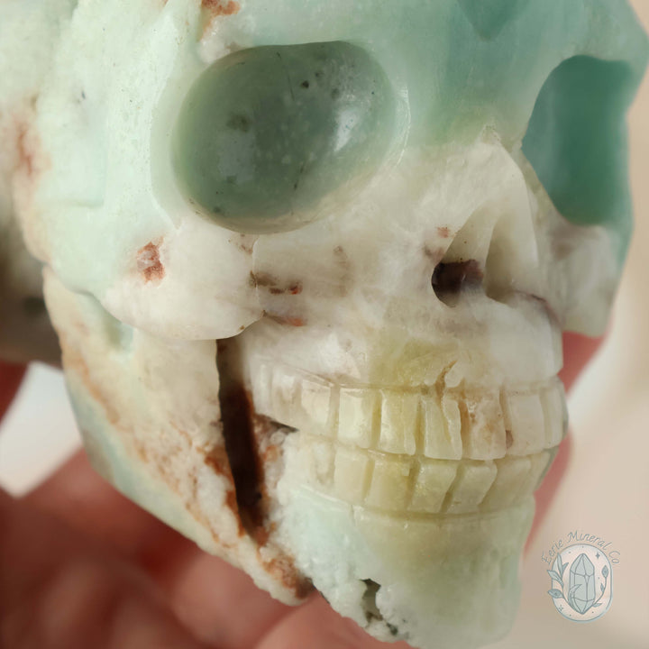 4.5" Polished Amazonite Skull Carving