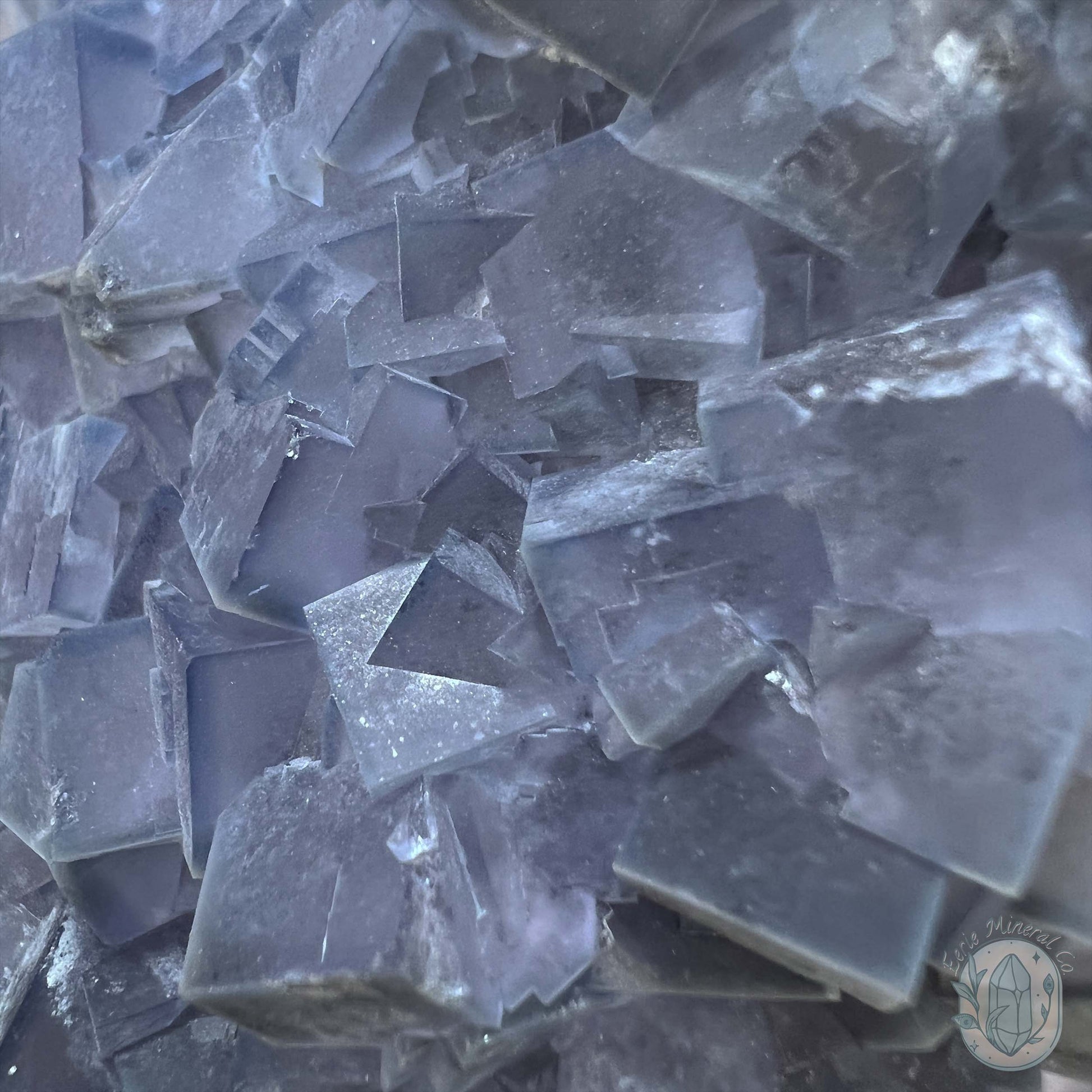 UV Reactive Blue Fluorite Specimen With Stand