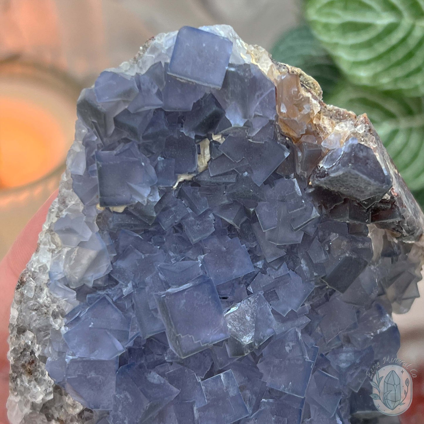 UV Reactive Blue Fluorite Specimen With Stand