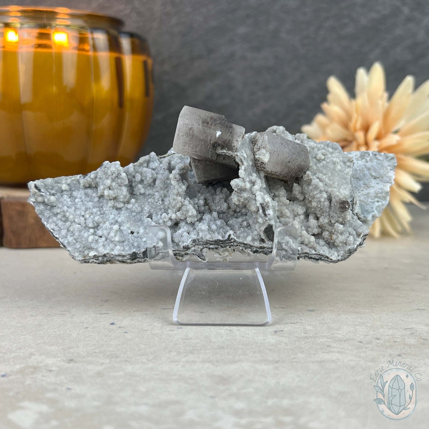 Druzy UV Reactive Columnar Calcite Specimen