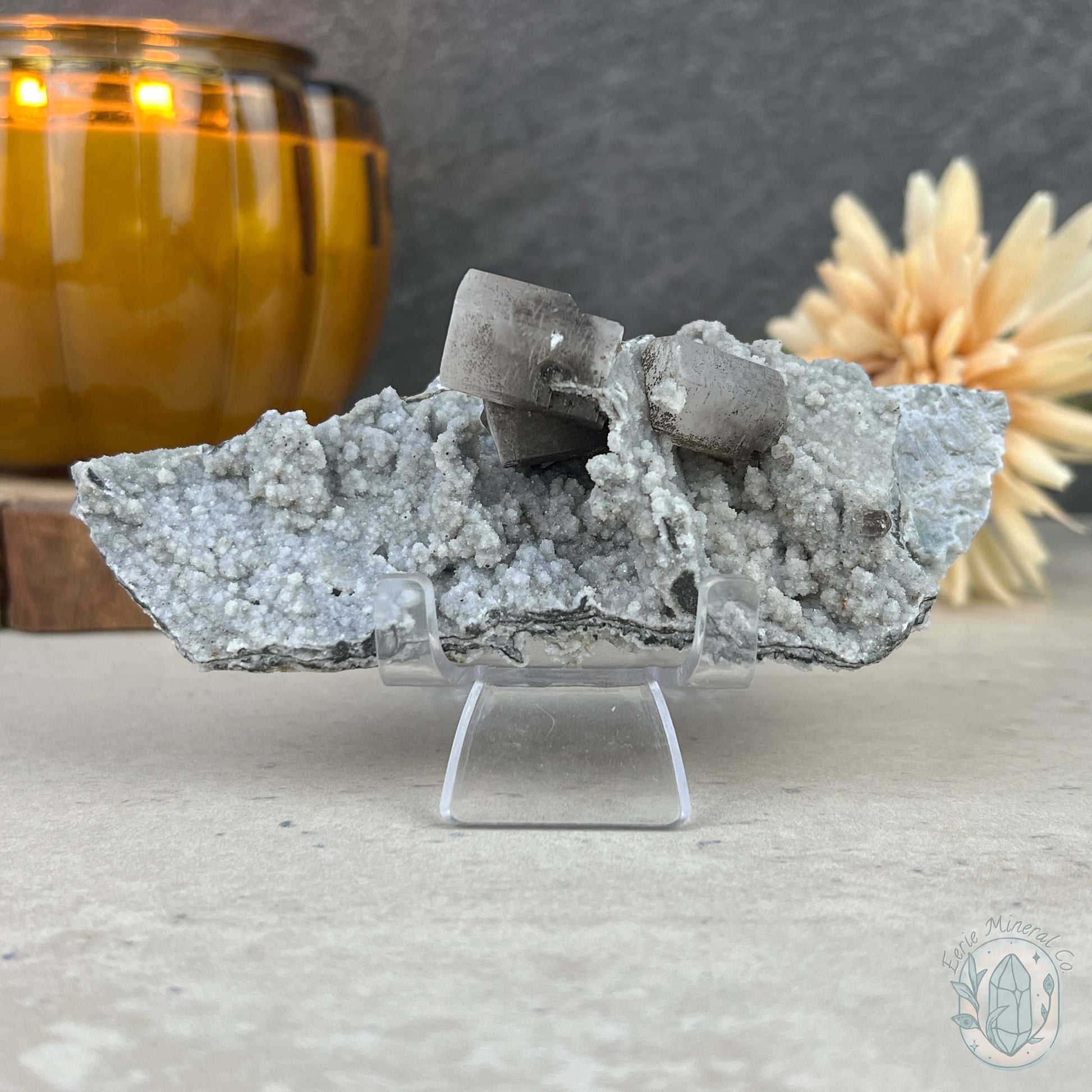 Druzy UV Reactive Columnar Calcite Specimen