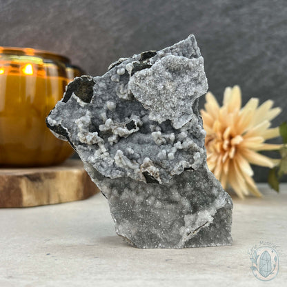 Druzy UV Reactive Columnar Calcite Specimen