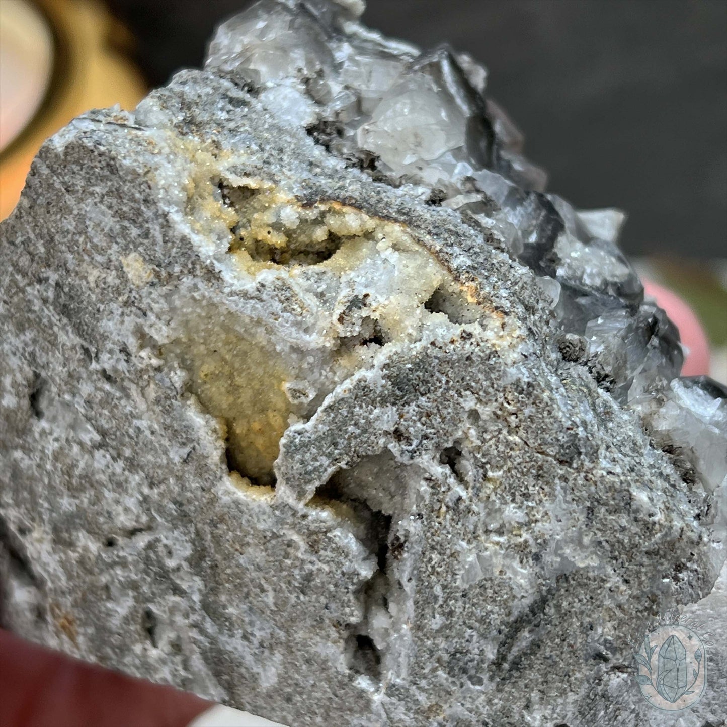 UV Reactive Columnar Calcite Cluster Specimen