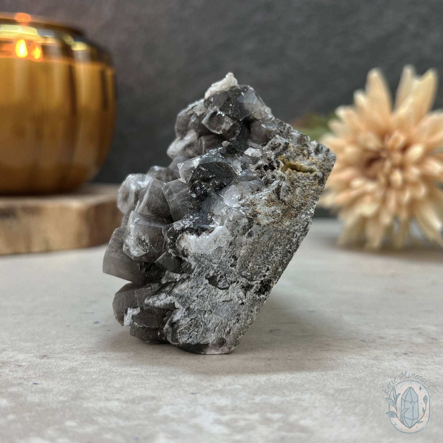 UV Reactive Columnar Calcite Cluster Specimen