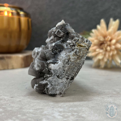 UV Reactive Columnar Calcite Cluster Specimen