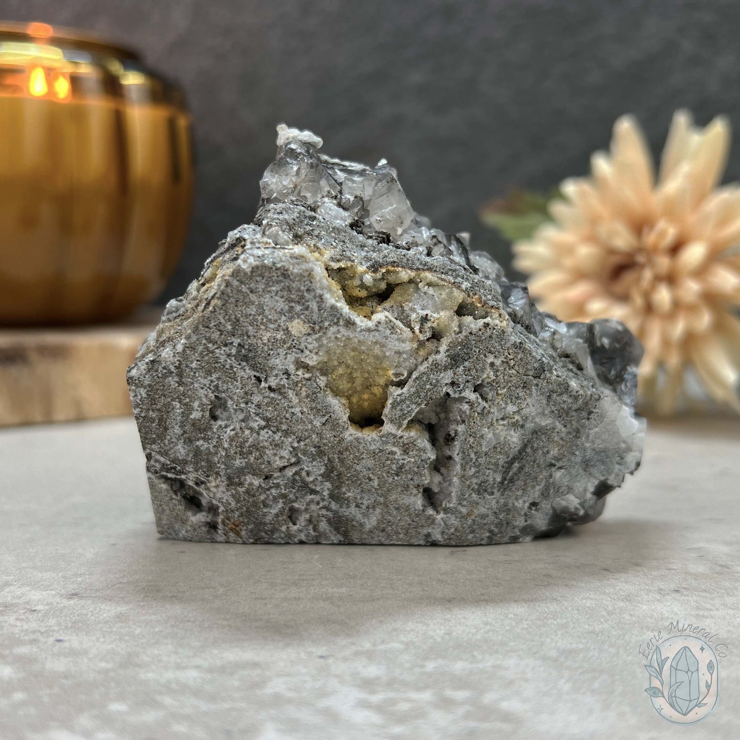 UV Reactive Columnar Calcite Cluster Specimen