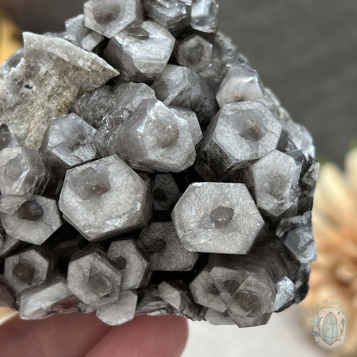 UV Reactive Columnar Calcite Cluster Specimen