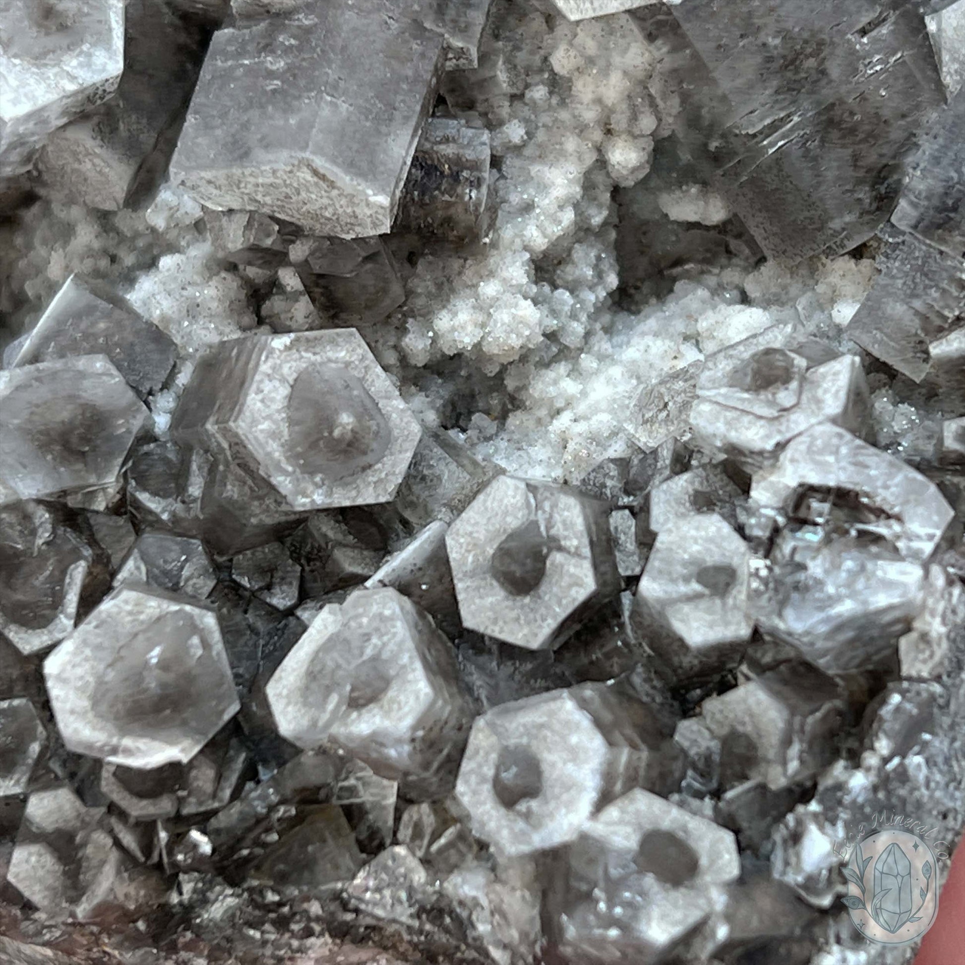 UV Reactive Druzy Columnar Calcite Cluster Specimen