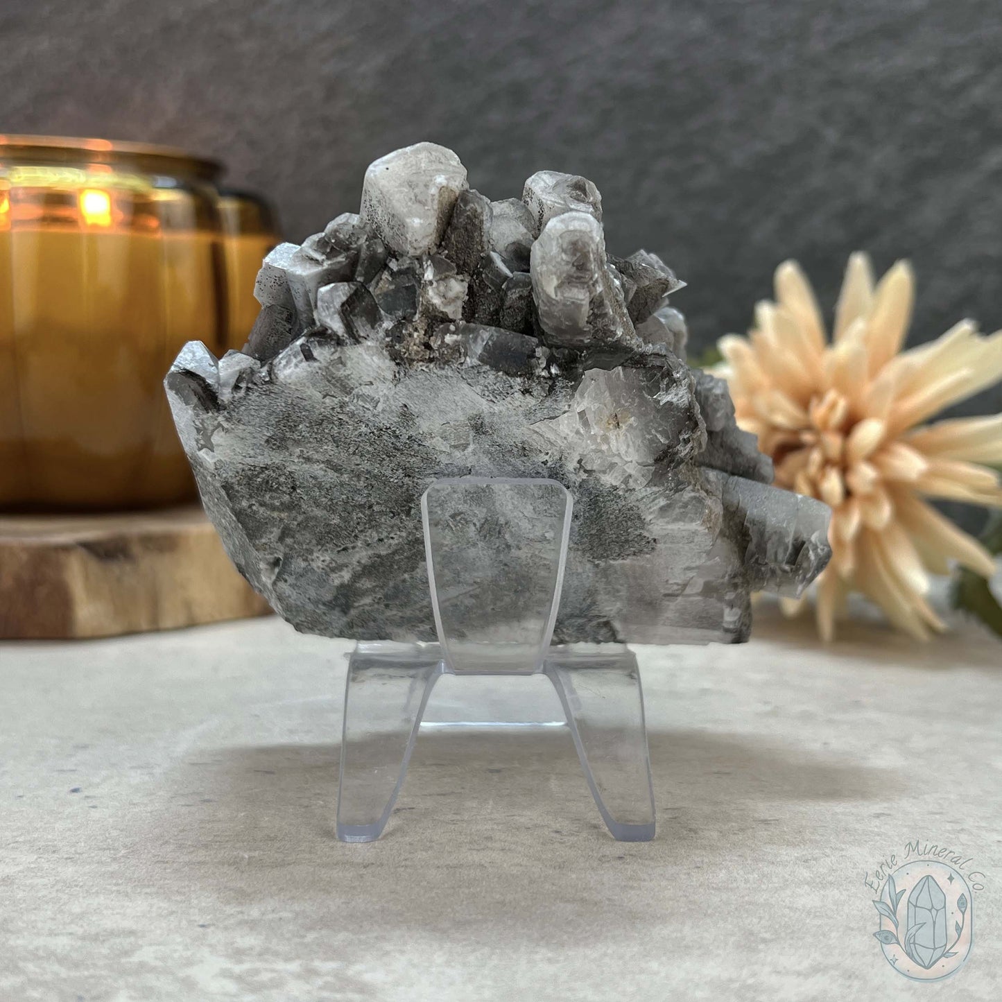 UV Reactive Druzy Columnar Calcite Cluster Specimen