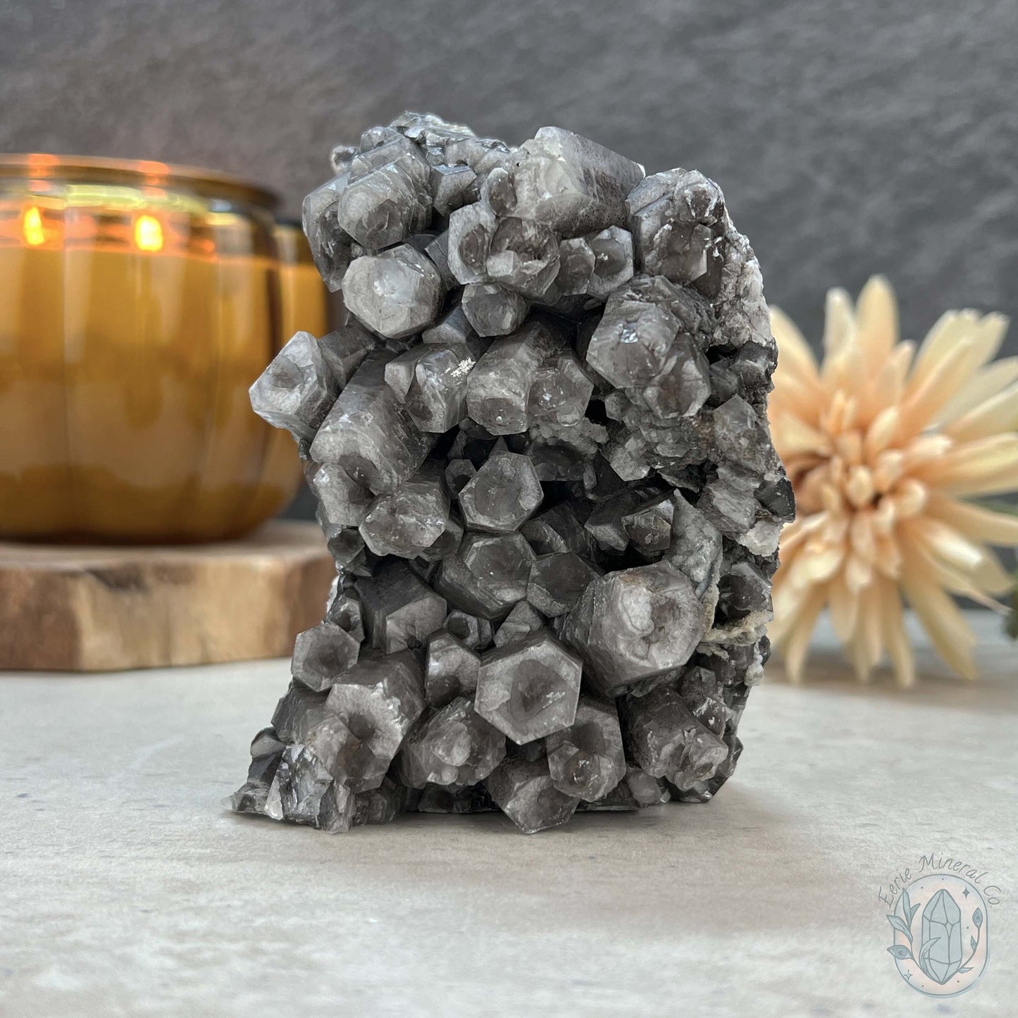 UV Reactive Columnar Calcite Cluster Specimen