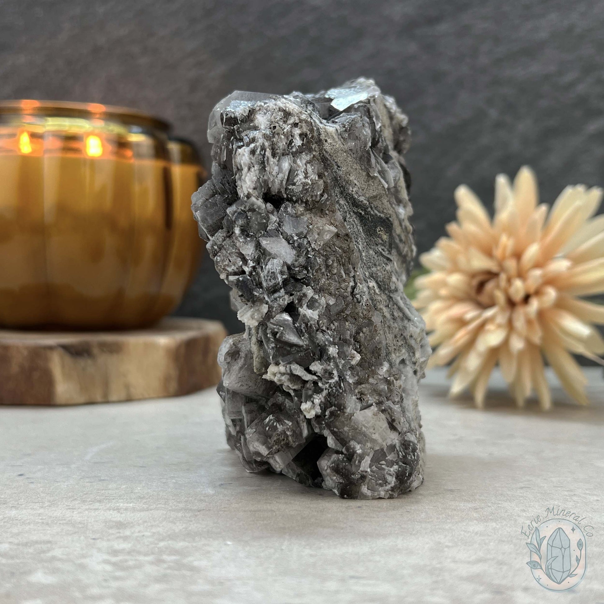 UV Reactive Columnar Calcite Cluster Specimen