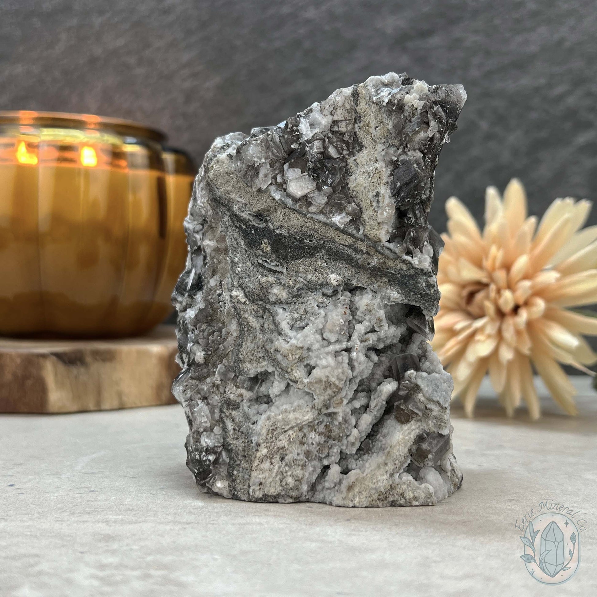 UV Reactive Columnar Calcite Cluster Specimen