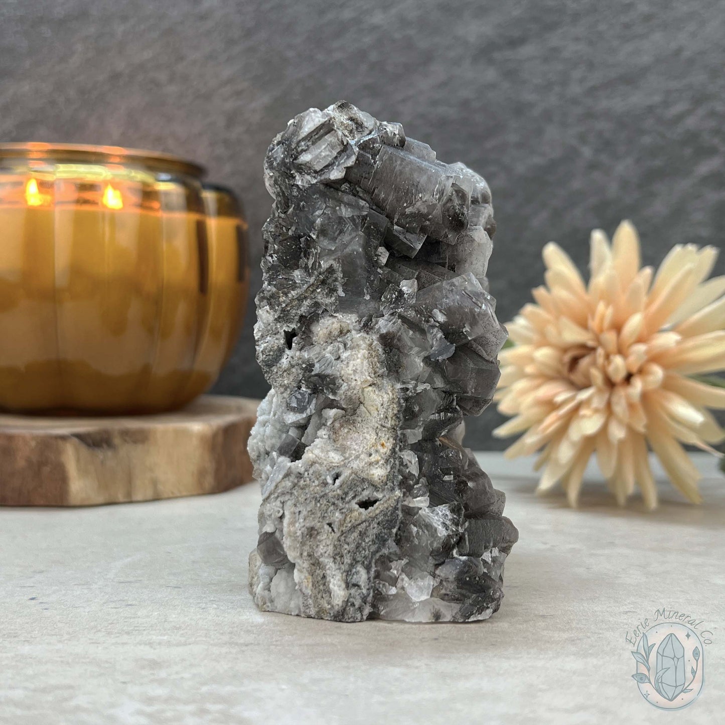UV Reactive Columnar Calcite Cluster Specimen