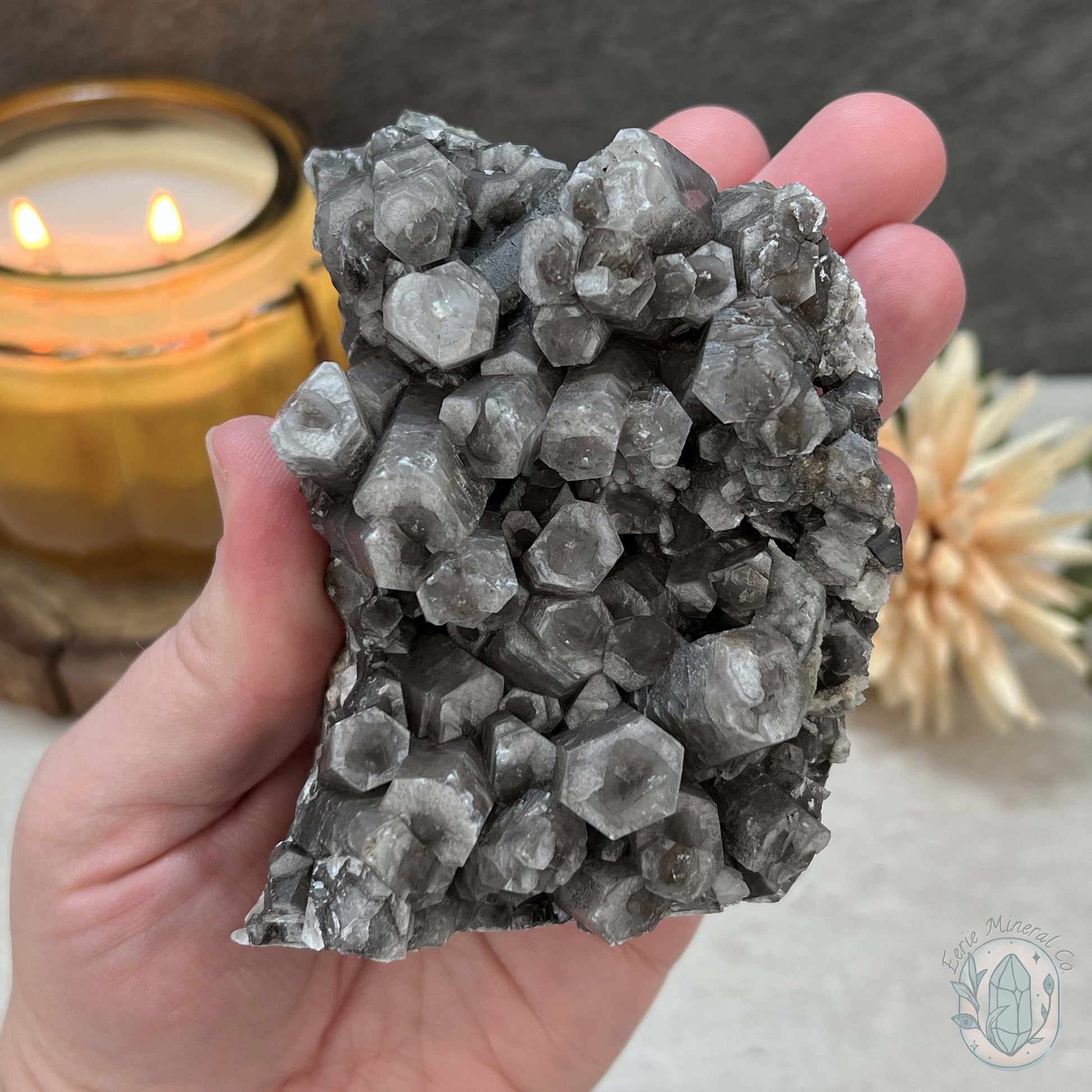 UV Reactive Columnar Calcite Cluster Specimen
