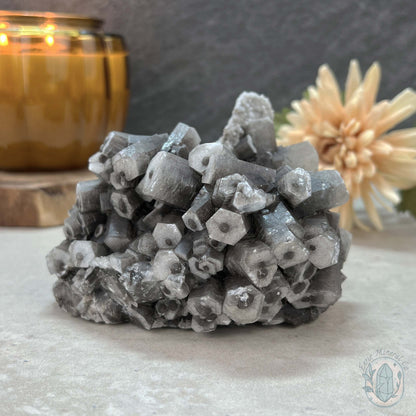 UV Reactive Druzy Columnar Calcite Cluster Specimen