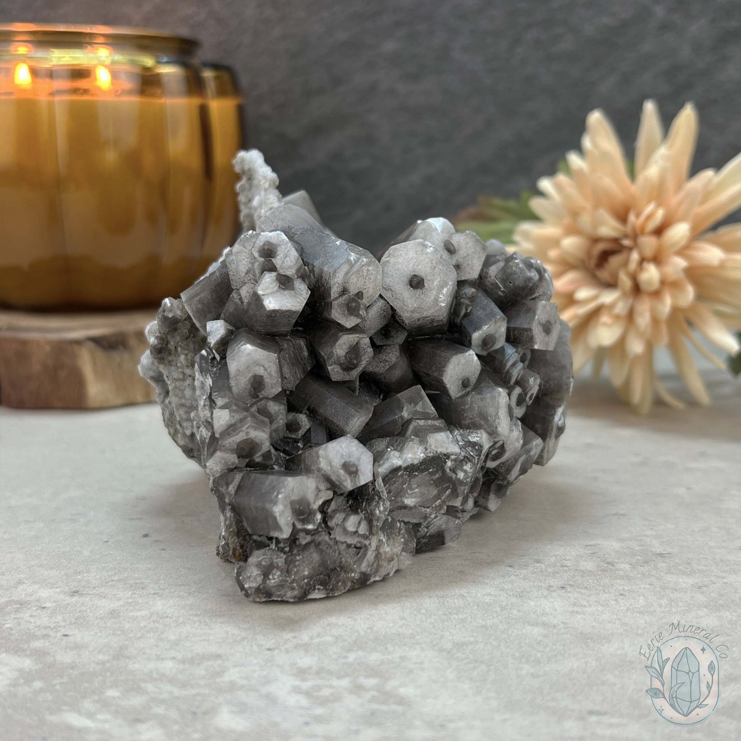 UV Reactive Druzy Columnar Calcite Cluster Specimen