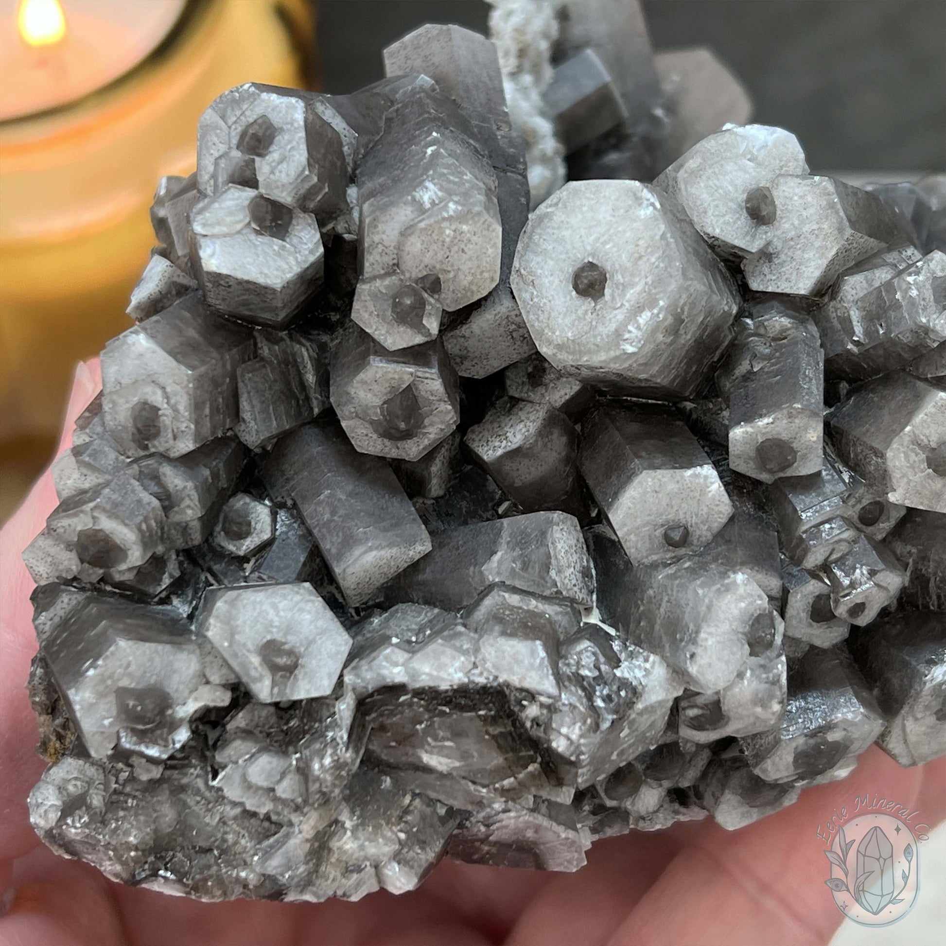 UV Reactive Druzy Columnar Calcite Cluster Specimen