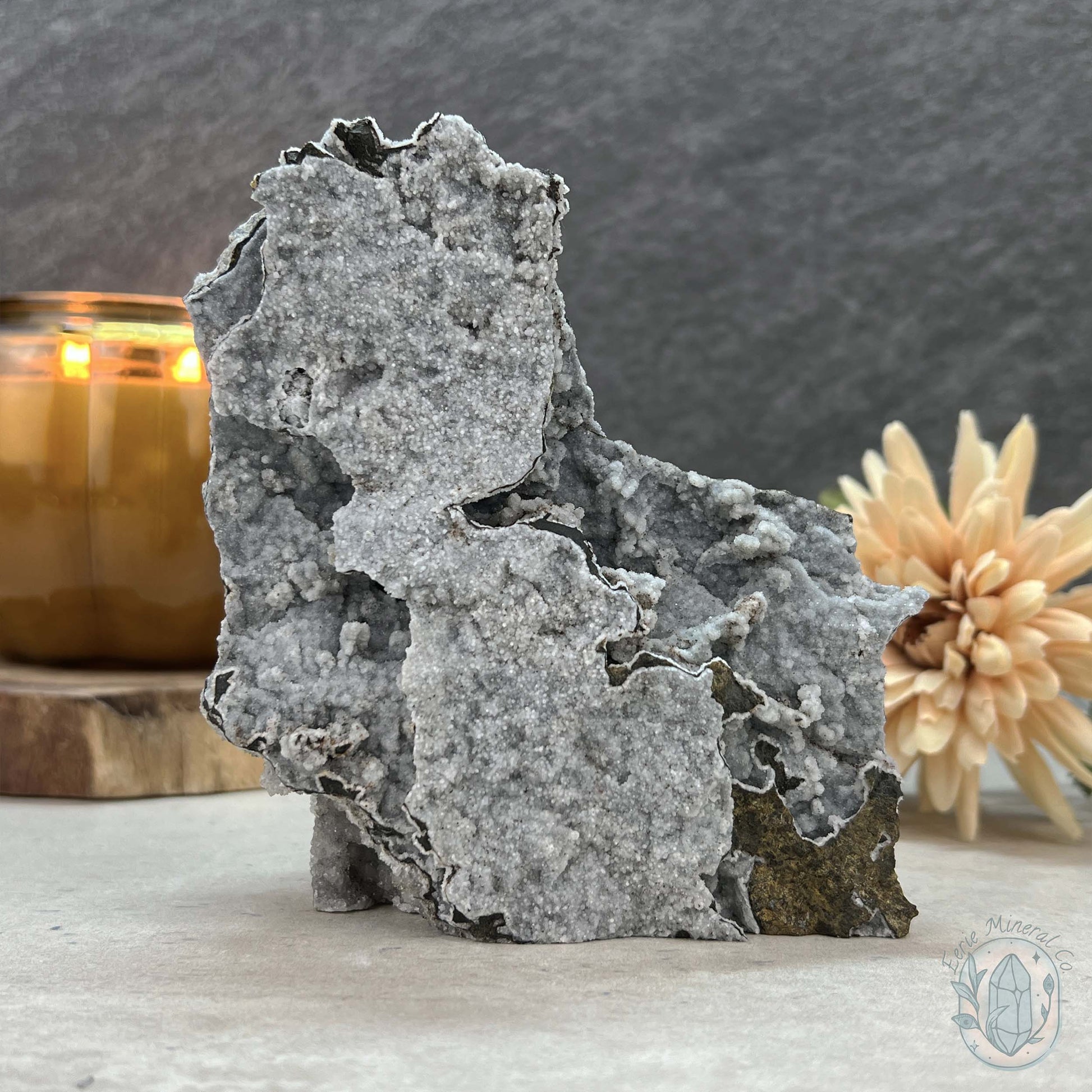 UV Reactive Druzy Columnar Calcite Cluster Specimen