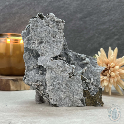 UV Reactive Druzy Columnar Calcite Cluster Specimen