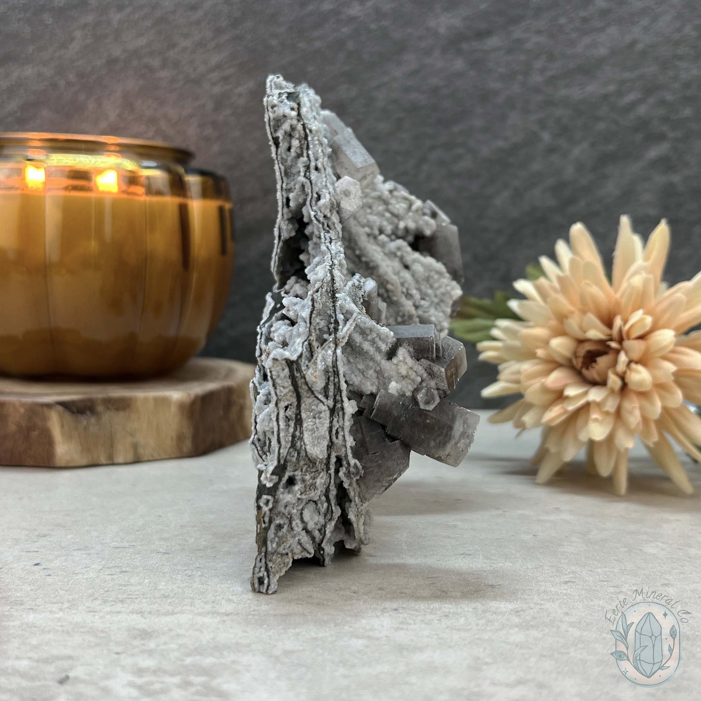 UV Reactive Druzy Columnar Calcite Cluster Specimen