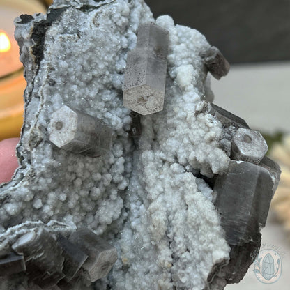 UV Reactive Druzy Columnar Calcite Cluster Specimen