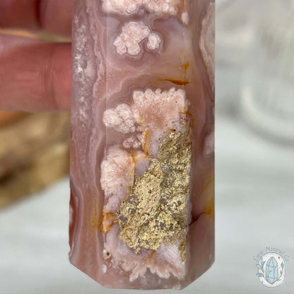 Polished Flower Agate / Cherry Blossom Tower
