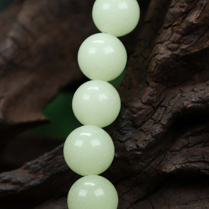 Green Glow In The Dark Beaded Stretch Bracelet