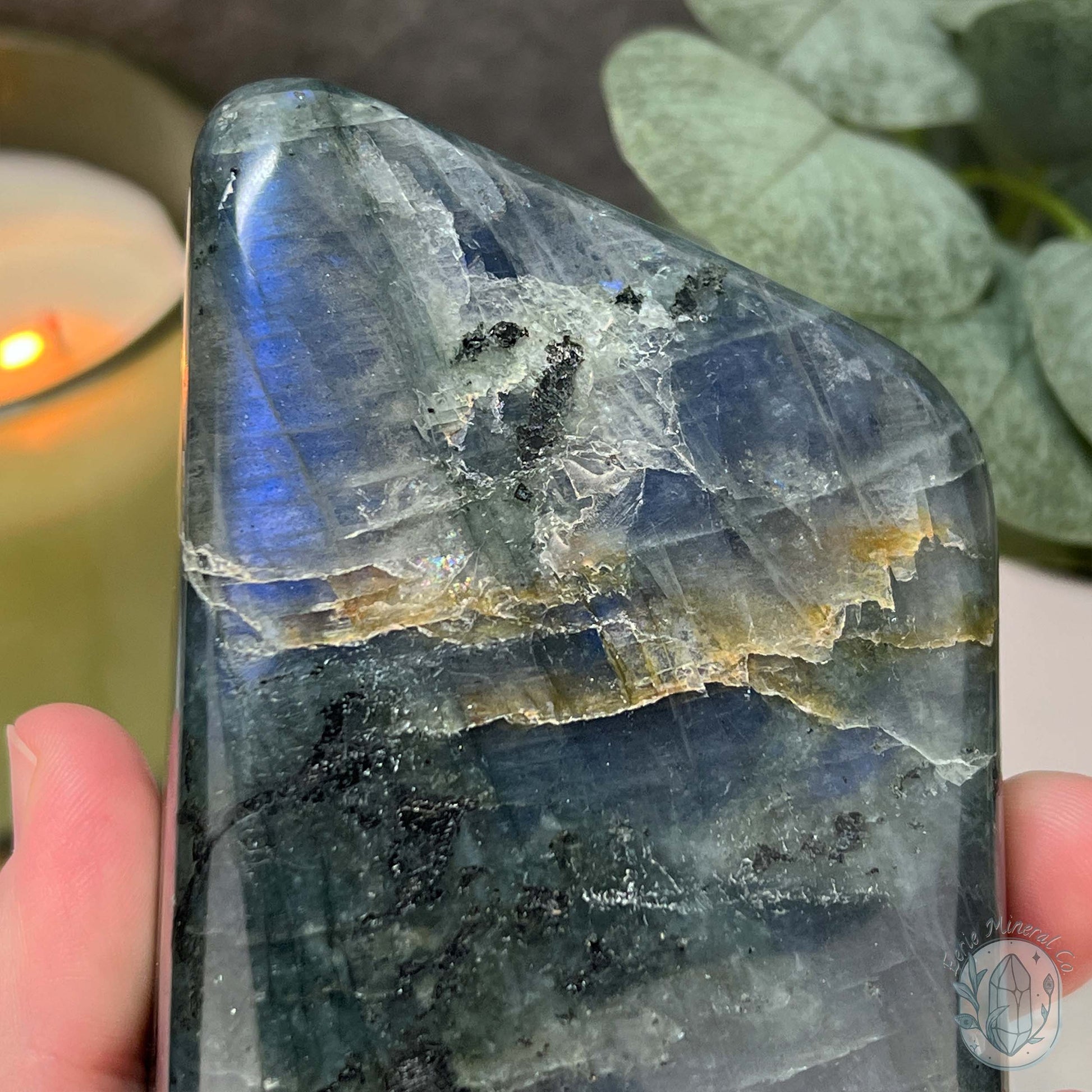 Polished Blue Flash Labradorite Freeform