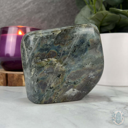 Polished Purple and Pink Flash Labradorite Freeform