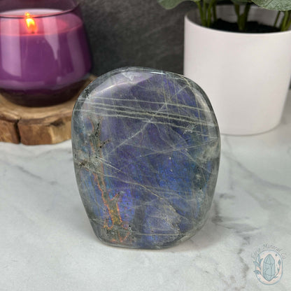 Polished Blue and Purple Flash Labradorite Freeform