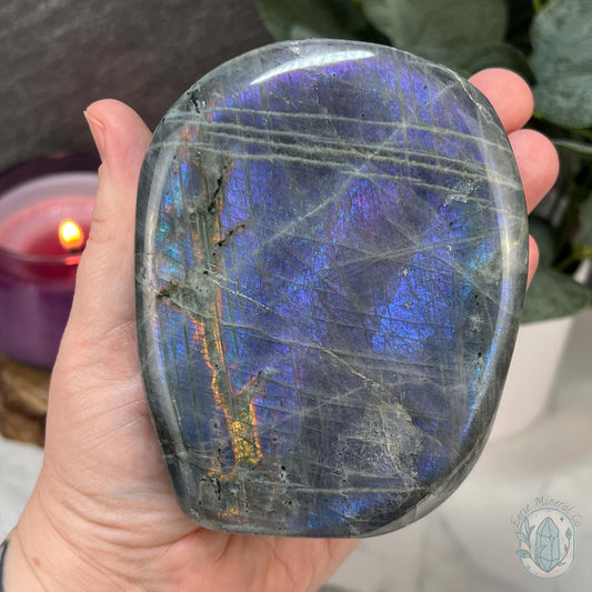 Polished Blue and Purple Flash Labradorite Freeform