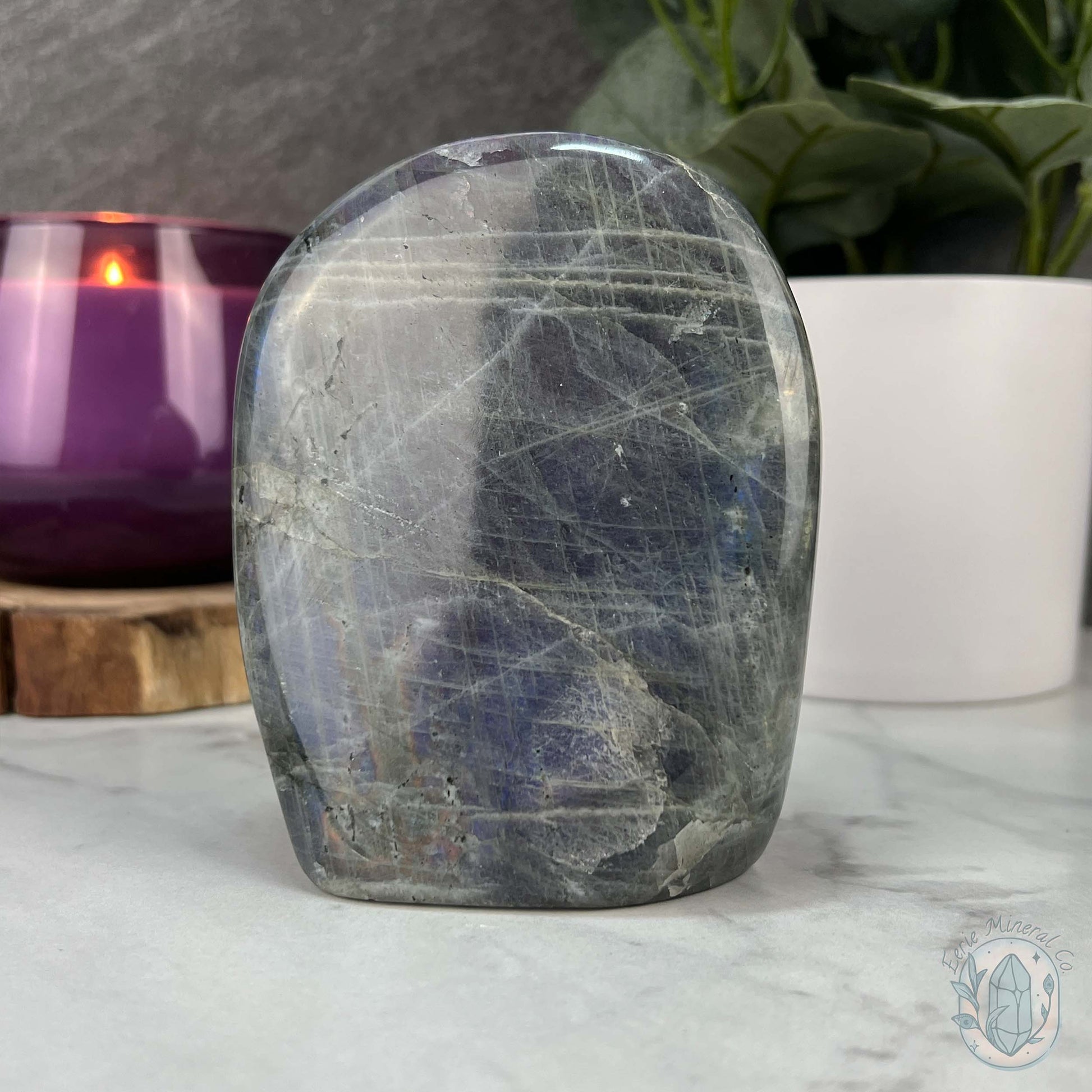 Polished Blue and Purple Flash Labradorite Freeform