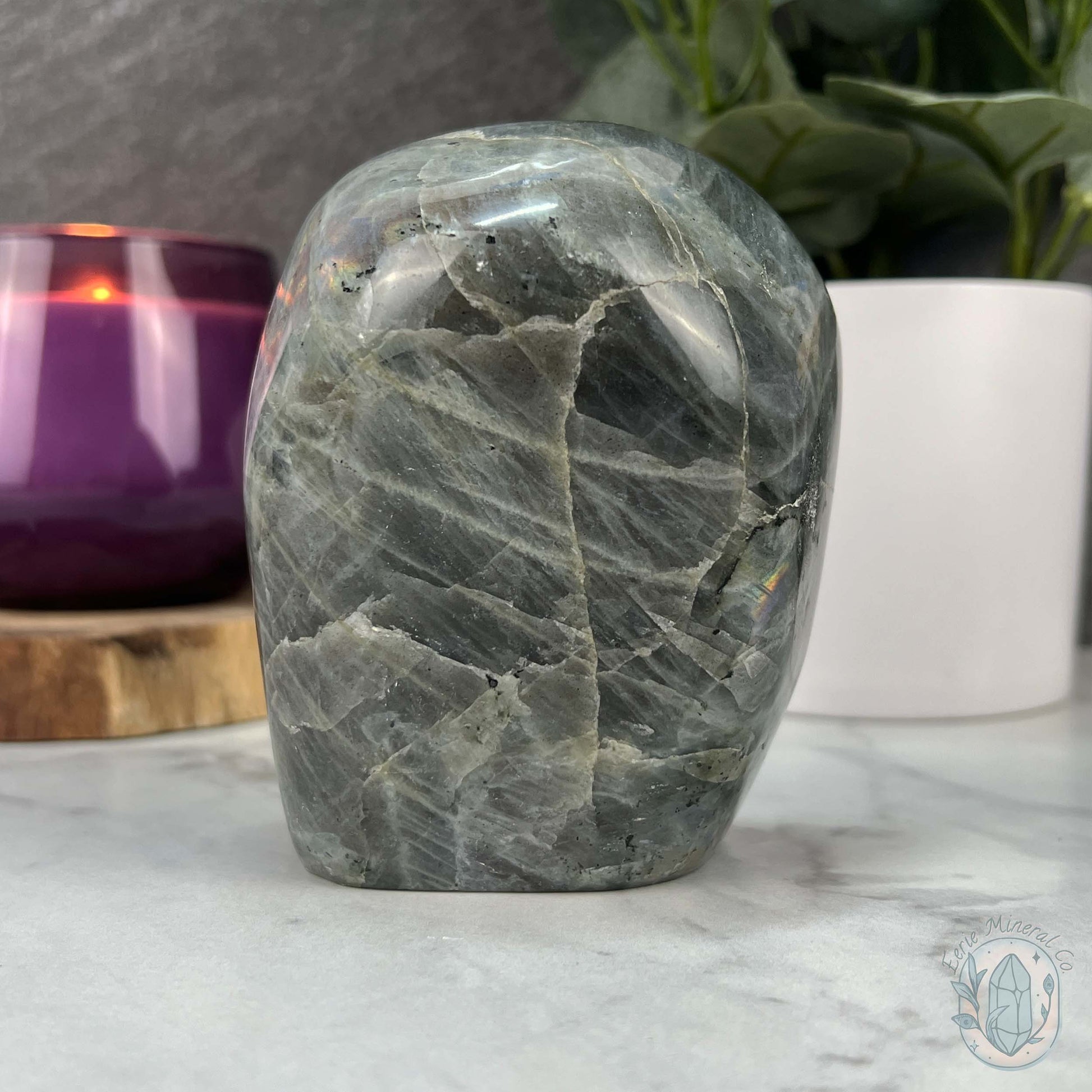 Polished Blue and Purple Flash Labradorite Freeform