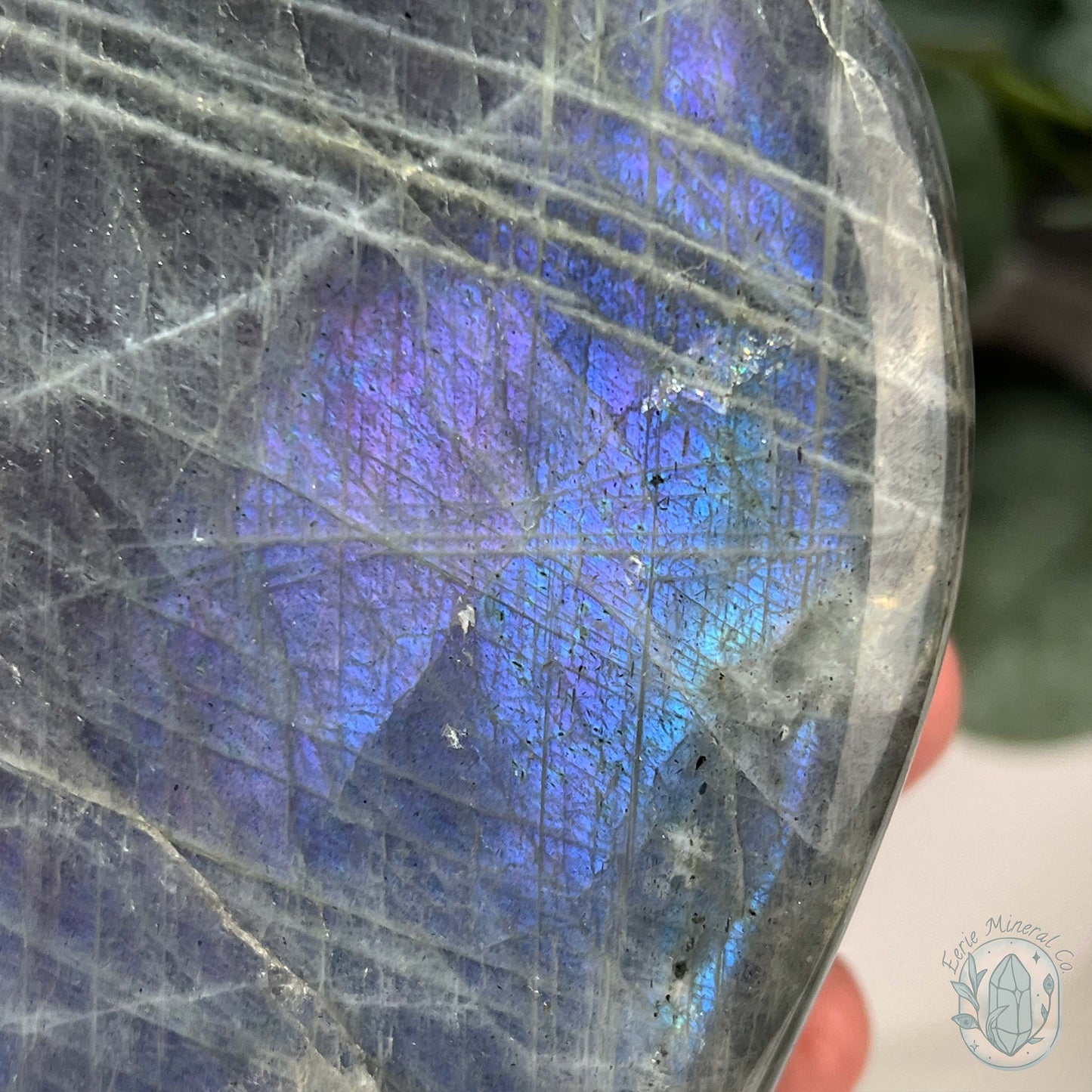 Polished Blue and Purple Flash Labradorite Freeform