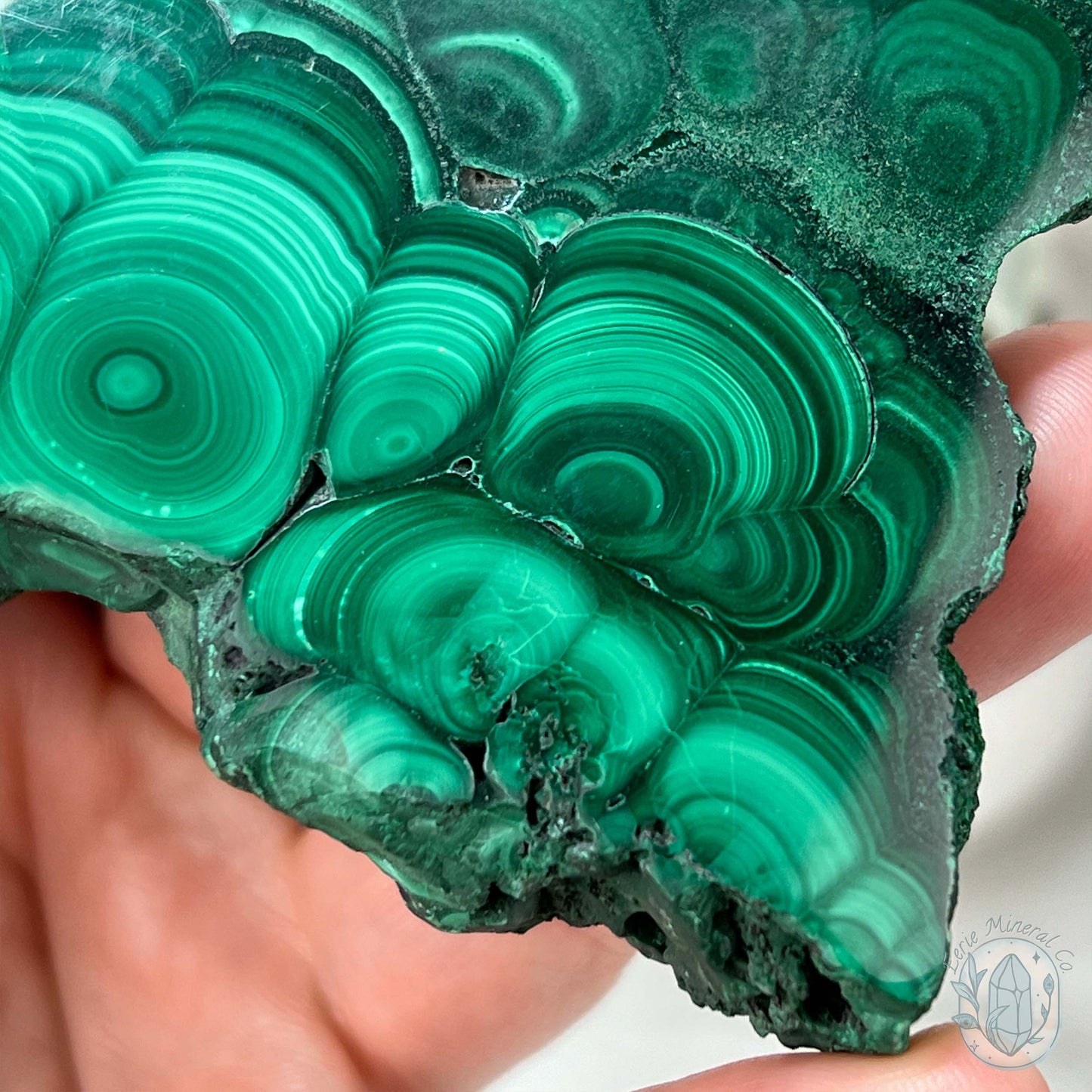 High Quality Polished Malachite Slab with Display Stand