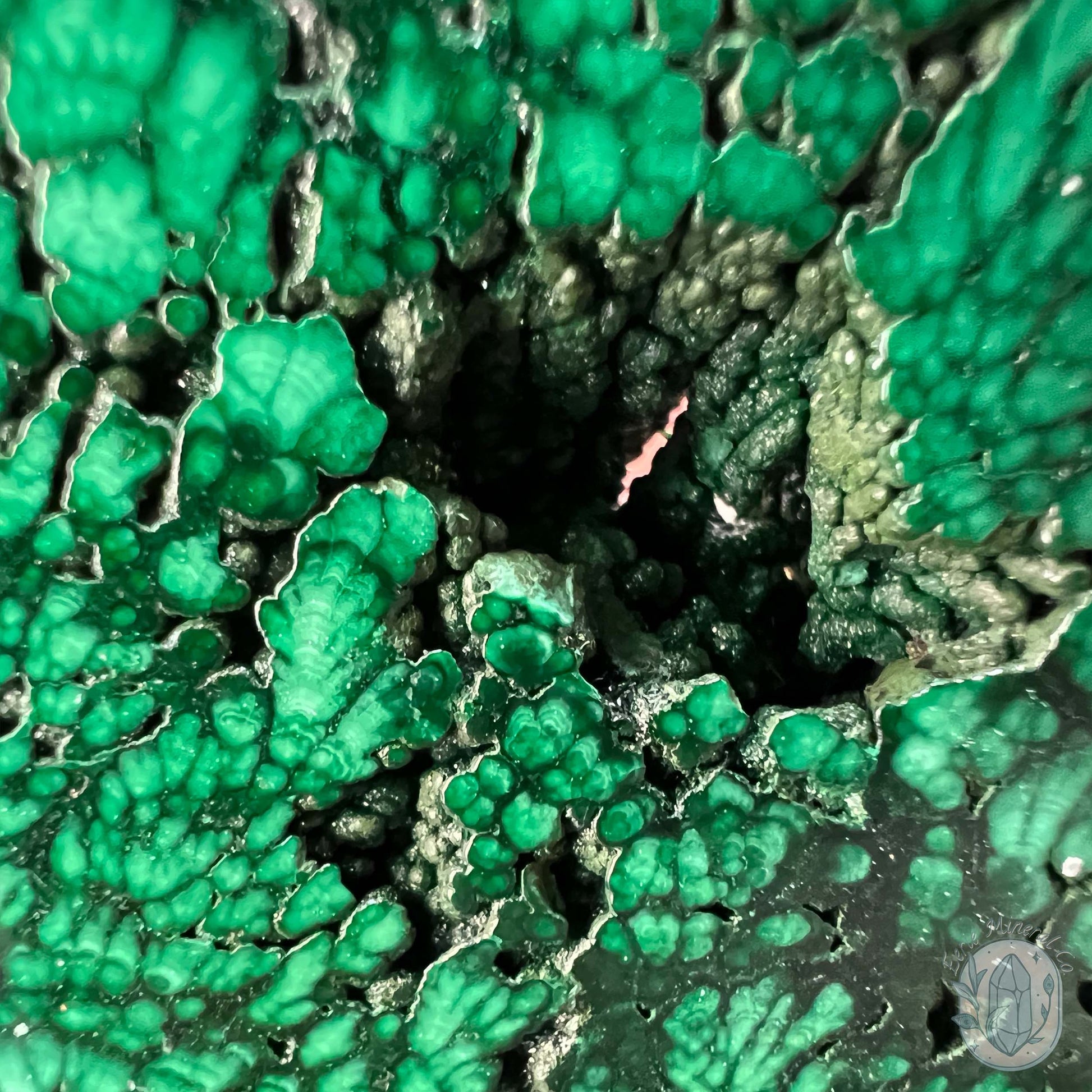 High Quality Polished Malachite Slab with Display Stand