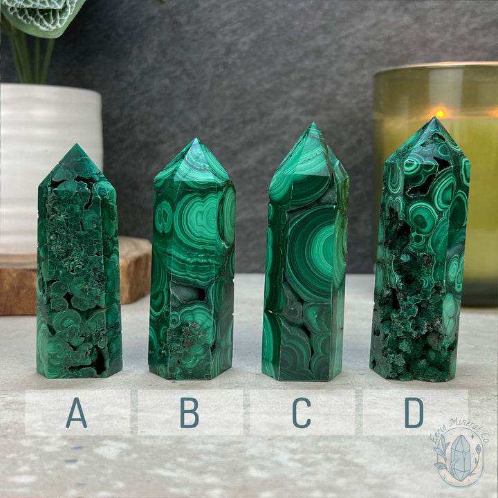 High Quality Polished Malachite Tower