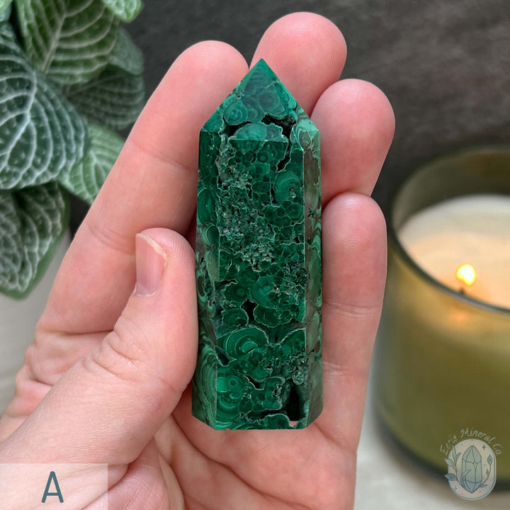 High Quality Polished Malachite Tower