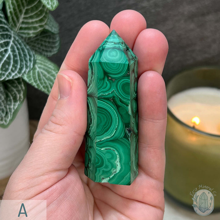 High Quality Polished Malachite Tower