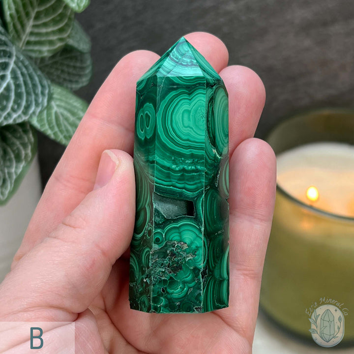 High Quality Polished Malachite Tower