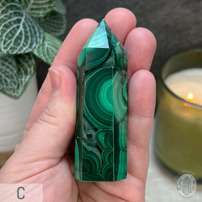 High Quality Polished Malachite Towers