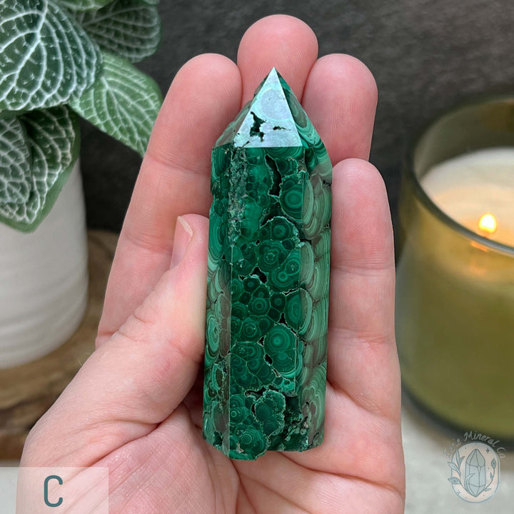 High Quality Polished Malachite Tower