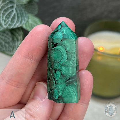 High Quality Polished Malachite Tower