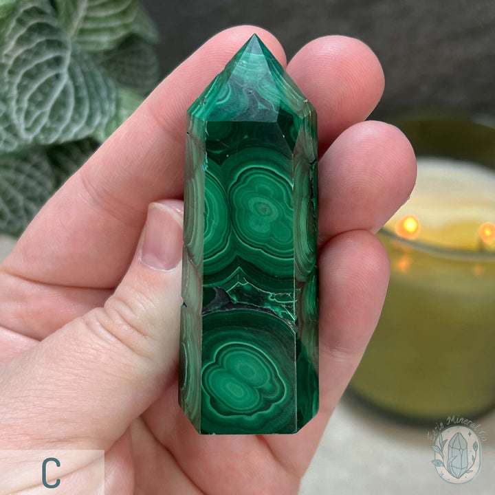 High Quality Polished Malachite Tower