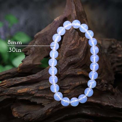 Opalite Glass Beaded Stretch Bracelet