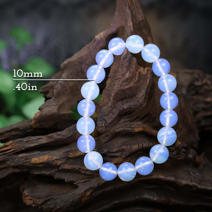 Opalite Glass Beaded Stretch Bracelet