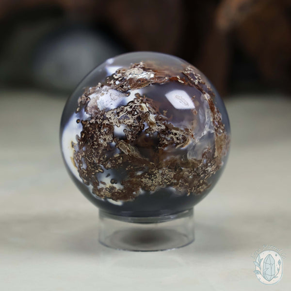 56mm Orca Agate Sphere From Madagascar