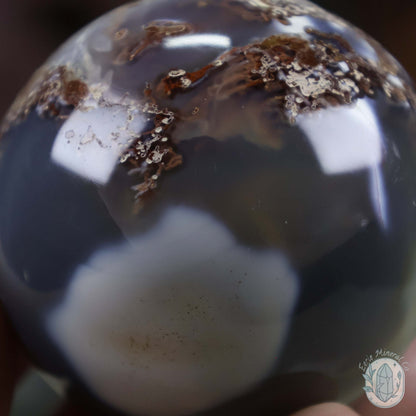 56mm Orca Agate Sphere From Madagascar