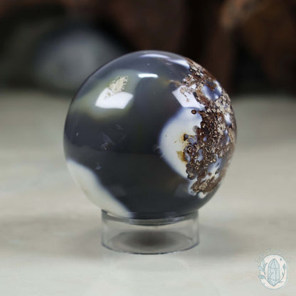 56mm Orca Agate Sphere From Madagascar