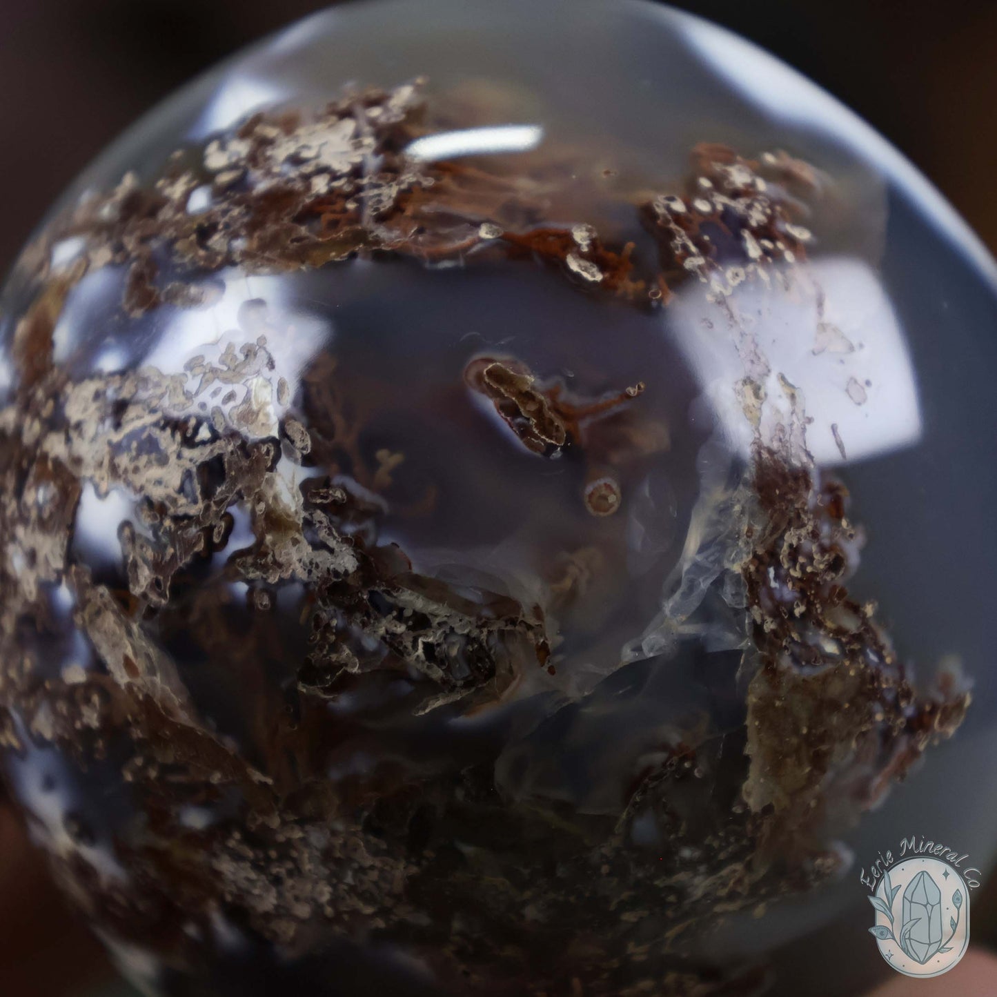 56mm Orca Agate Sphere From Madagascar